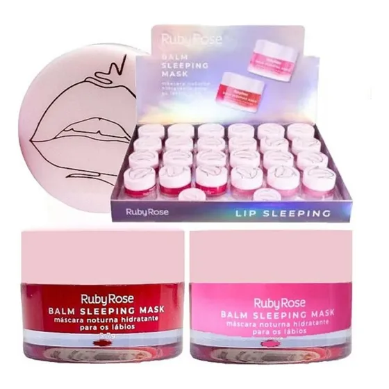 Box C/24 Balm Sleeping Mask Máscara Para Lábios Ruby Rose
