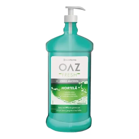 Antisséptico Bucal Oaz Fresh Hortelã Zero Álcool 1l