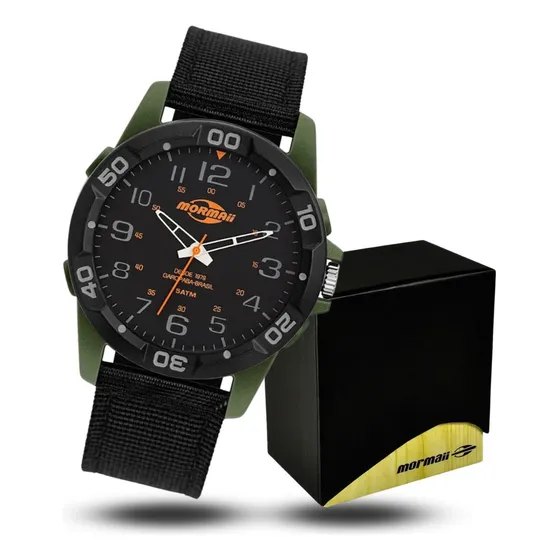 Relógio Masculino Mormaii Analógico Verde Esportivo Original