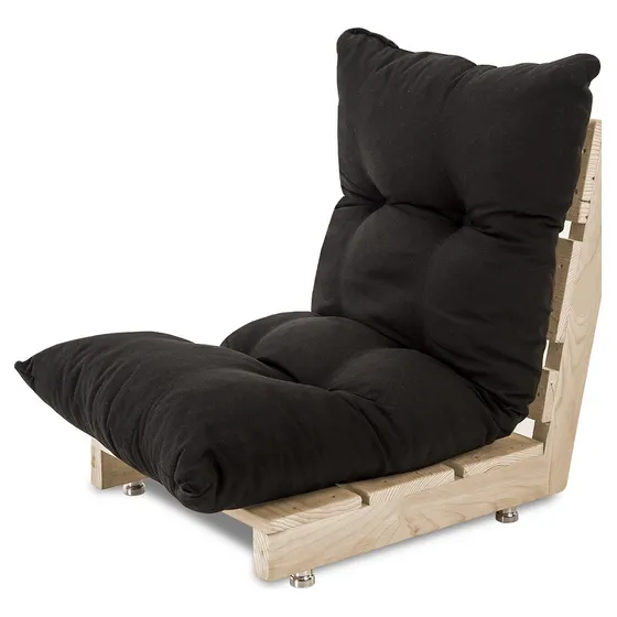 Futon Dobrável Preto De Espuma Solteiro 120x60 - Bf Colchões