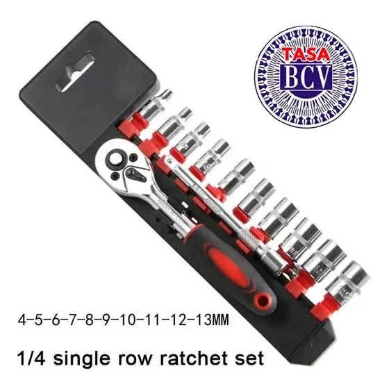 Juego De Dados Y Rachet Cr-v ¼ 12 Pcs 4-13mm