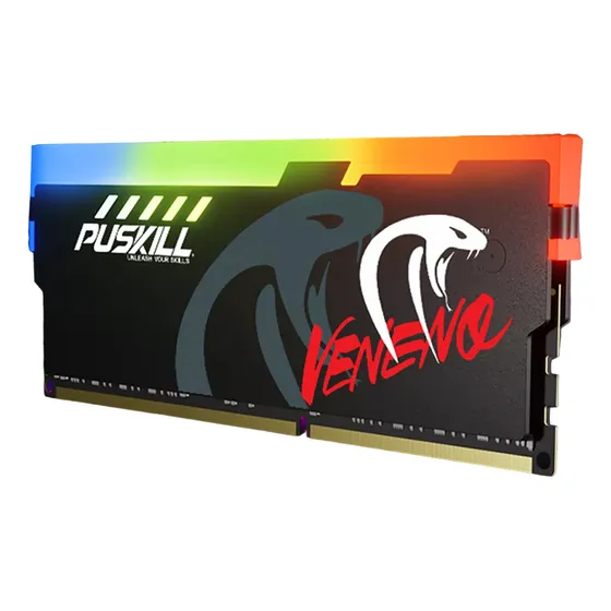 Memória Ram Desktop Puskill Veneno Rgb Ddr3 1x8 Gb 1600mhz
