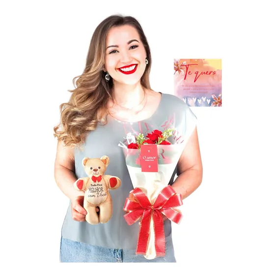 Buquê De Flores Para Namorada Com Ursinho: Que Encanto!