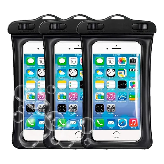 Funda Sumergible Protector Celular Acuatica Impermeable 3 Pz