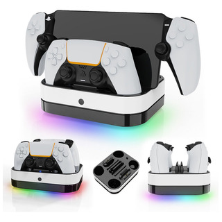 3en1 Cargador Para 2 Controles Ps5 Y Juegos Portátil+rgb Luz 3en1 Cargador Para 2 Controles Ps5 Y Juegos Portátil+rgb Luz