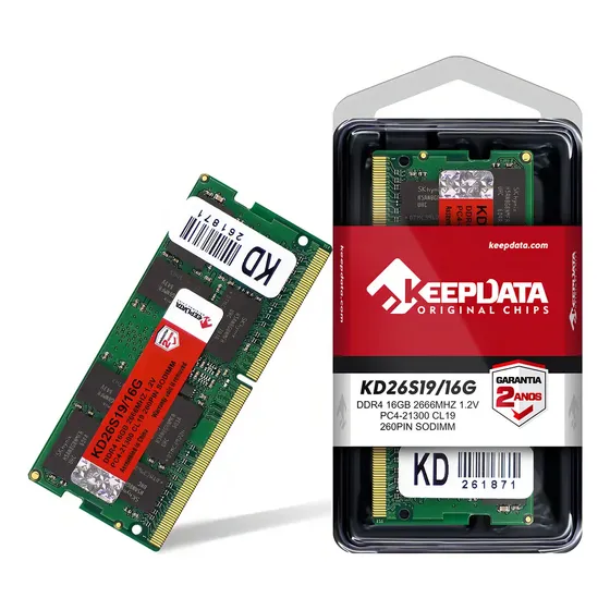 Memória Ram Notebook Ddr4 16gb 2666mhz Keepdata Kd26s19/16g