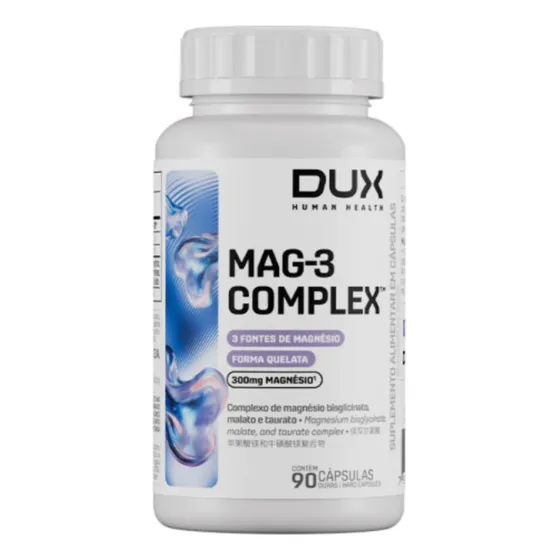 Magnésio Mag-3 Complex - 90 Capsulas Dux Nutrition Sabor Sem sabor