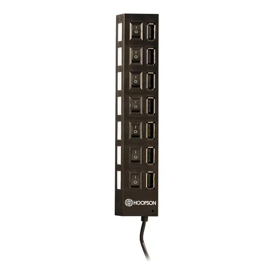 Hub 7 Portas Usb 2.0 Com Chaves Individuais Hub-007 Hoopson