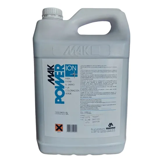 Mak Power Ion Evita Sarro Coloración Verde Piscina X 5lts Color Blanco