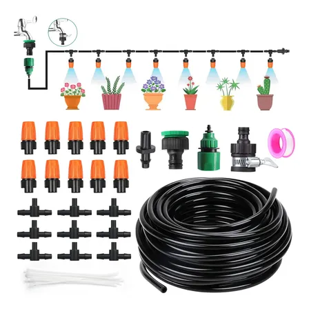 Kit 43 Sistema Irrigação Nebulização Jardim Névoa 10m Tubo
