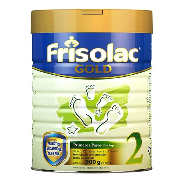 Leche de fórmula en polvo Frisolac Gold 2 en lata de 1 de 900g - 6 a 12 meses
