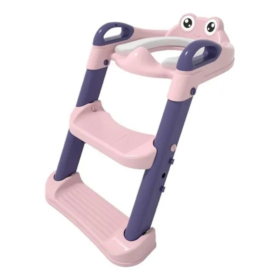 Asiento adaptador infantil con escalera Kiddos color rosa