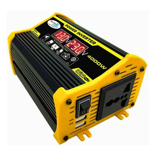 Convertidor Black DC12V-AC220V 4000w Inversor de Coche Dual Genreic 12V