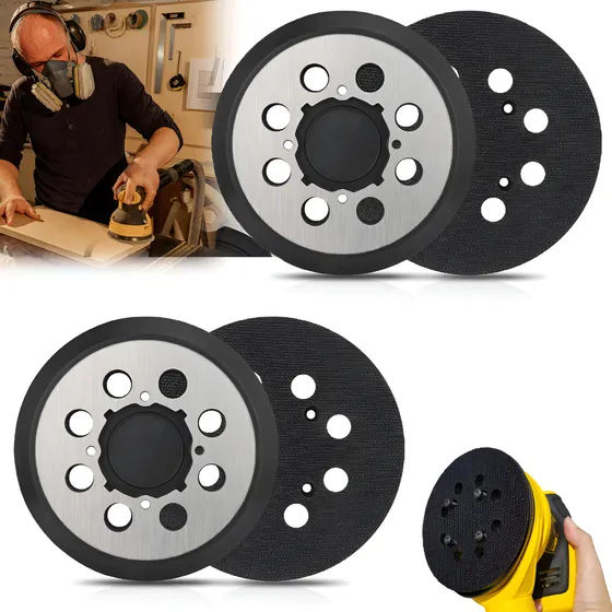 2 Bases+respaldo De Velcro Para Lijadora Orbital Dewalt