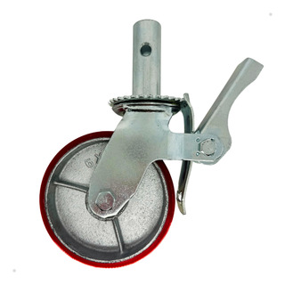 Rodízio Para Andaimes Tubular 6x2 Com Freio Roda Poliuretano Rodízio Para Andaimes Tubular 6x2 Com Freio Roda Poliuretano