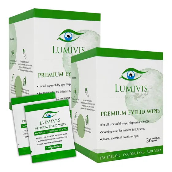 Toallitas Para Párpados Y Pestañas Lumivis Con Aceite De Árb