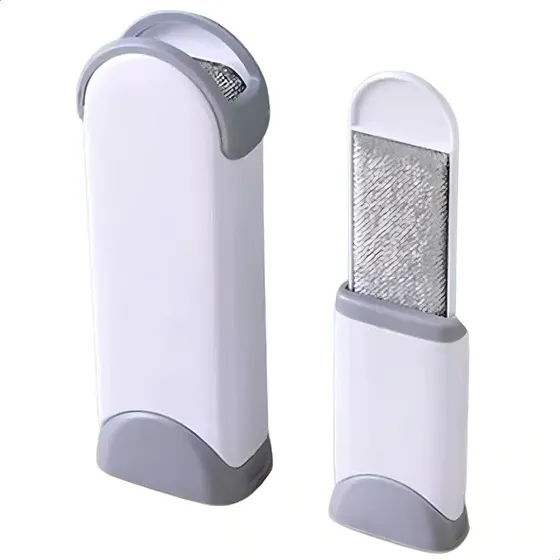 Saca Pelusa Portátil Color Blanco Con Gris