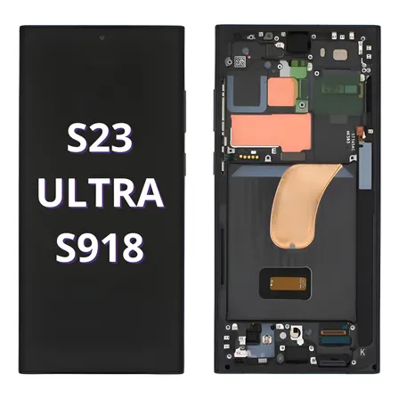 Frontal Display Tela Touch P/ Galaxy S23 Ultra Nacional S918 Preto