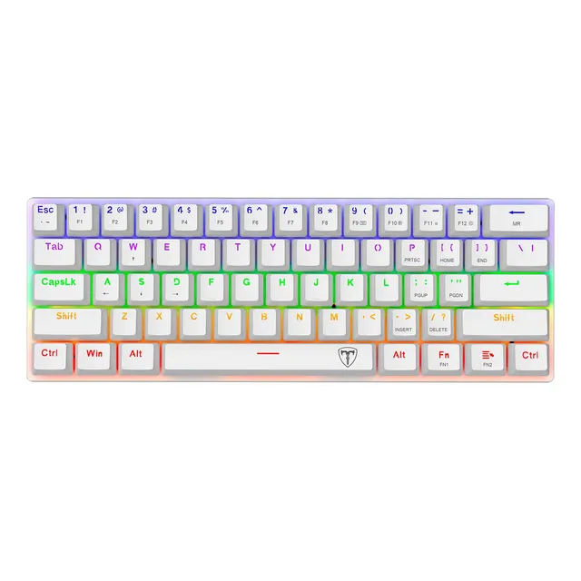 Teclado T-dagger Arena Rainbow T-tgk321w-br Brown S White
