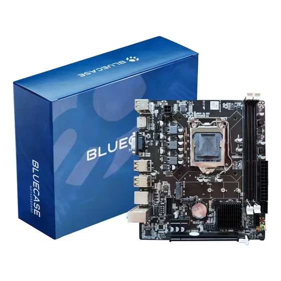 Placa Mãe Bluecase Bmbh61 Ddr3 Lga 1155 Rede 1000 H61 Nvme Cor Preto