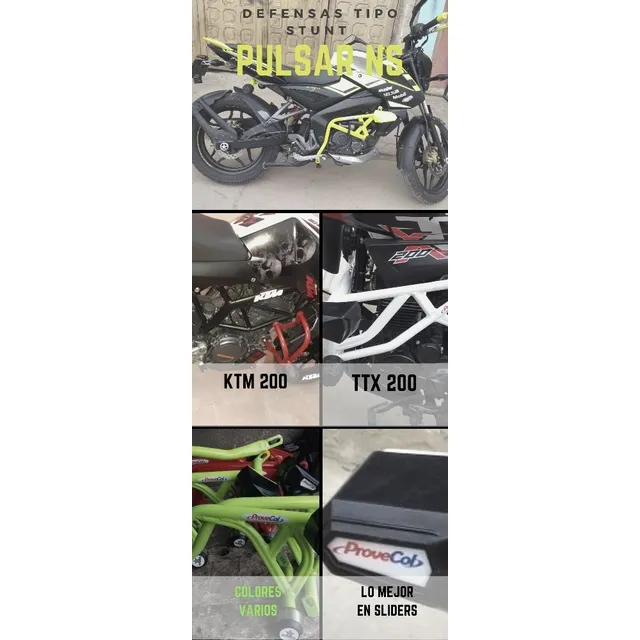 Defensas Tipo Stunt Para Ns 200, Ktm Y Ttr  200 Provecol 