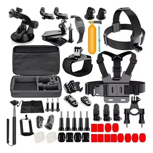 Kit Maleta Gopro Accesorios Para Camara Deportiva 61 Piezas