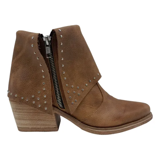  Botineta Bota Corta Texana Cuero Tachas Mujer 1211 Zapato 