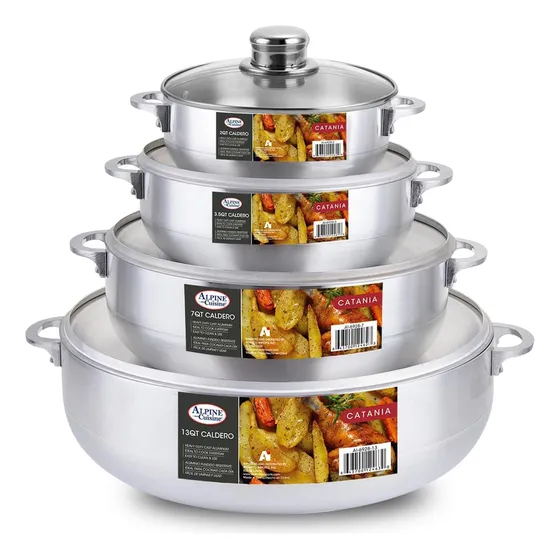 Cocina Alpina De 8 Piezas Caldero Caldero Stock Olla Con Tap