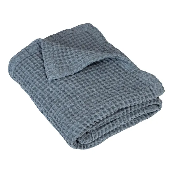 Mantas Tipo Gofre Gris De Algodón Para Bebés, Tejido Ligero 