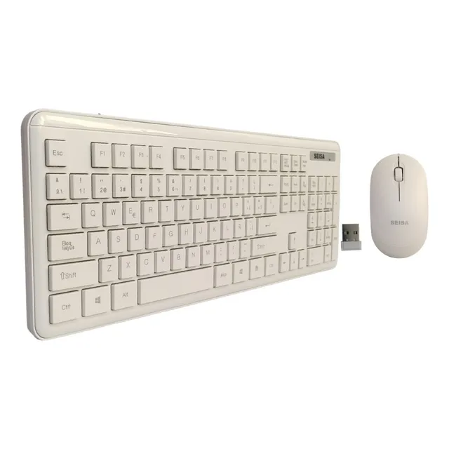 Teclado Y Mouse Inalámbrico Para Pc Laptop Mac Blanco