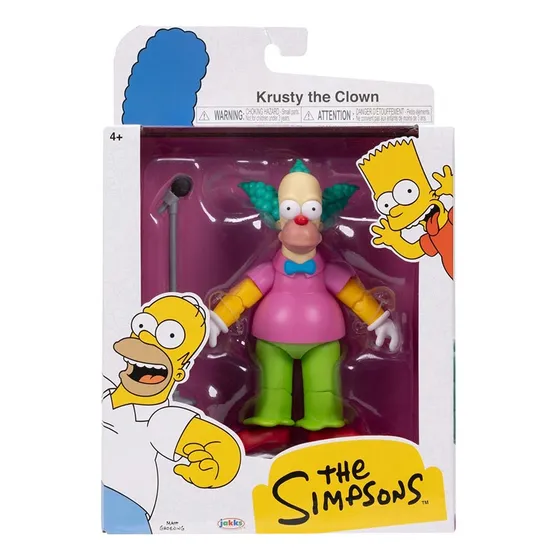 Os Simpsons, Boneco Articulado Krusty De 12cm Pedestal Sunny