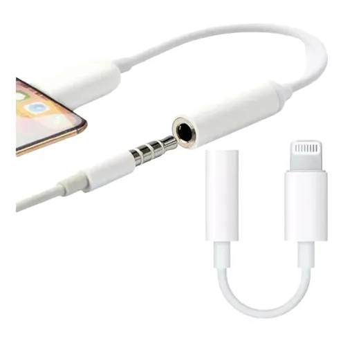 Adaptador Cable Audio iPhone Lightning A Auxiliar 3.5 Mm