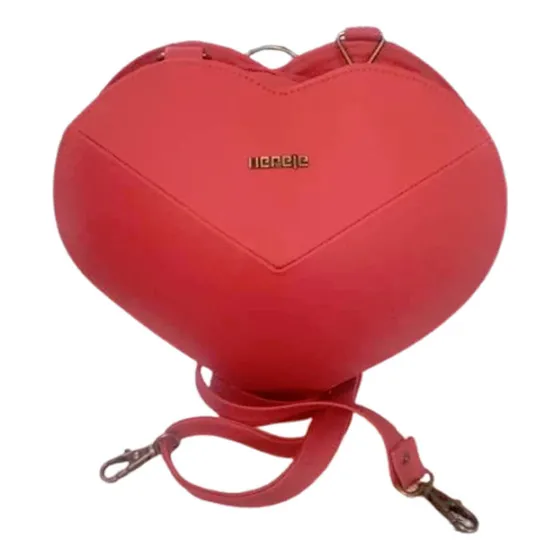 Cartera Para Dama Corazon Hereje 100% Cuero