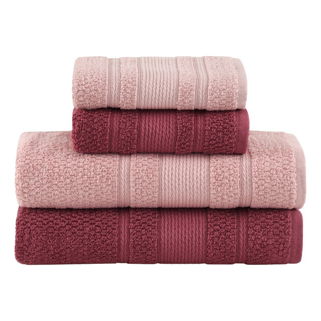 Jogo De Toalhas Buddemeyer Bella Extra Soft Banho 4 Peças Rosa/rosa Claro Lisa Jogo De Toalhas Buddemeyer Bella Extra Soft Banho 4 Peças Rosa/rosa Claro Lisa