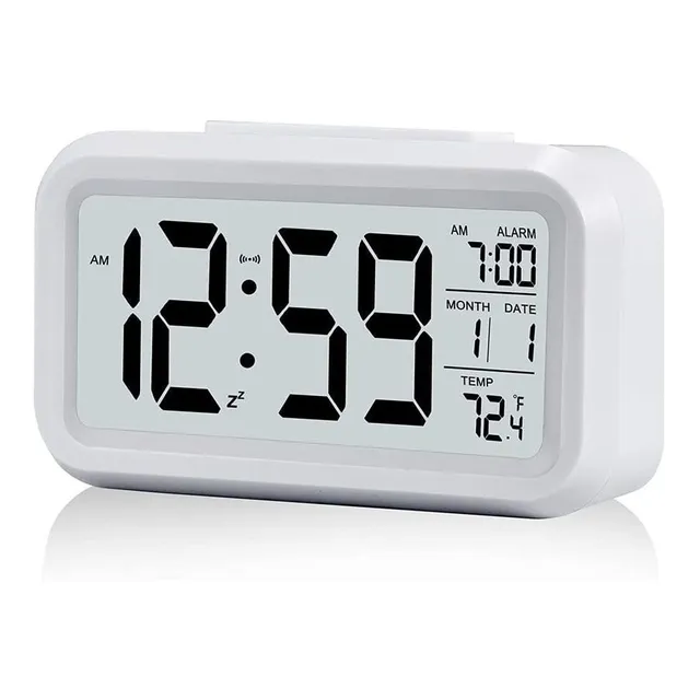 Reloj Despertador Digital Bateria Para Dormitorio Led Luz