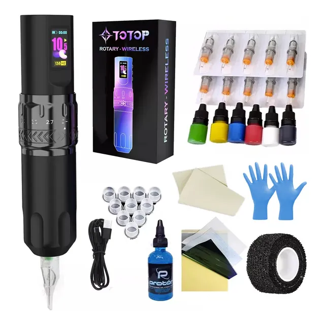 Maquina Pen Inalambrica Totop Stroke Ajustable En Kit