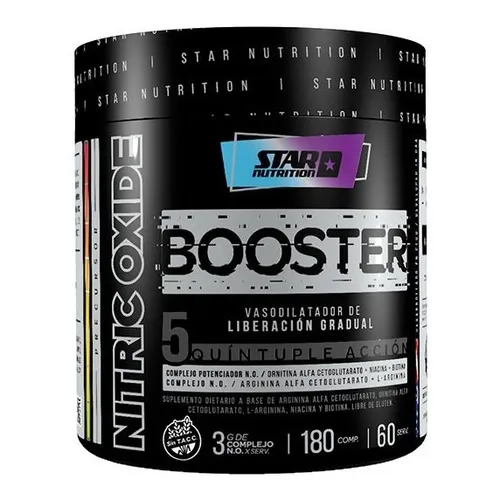 Pre entreno Oxido Nitrico Star Nutrition N.o. Booster X 180 Capsulas Sabor Sin Sabor