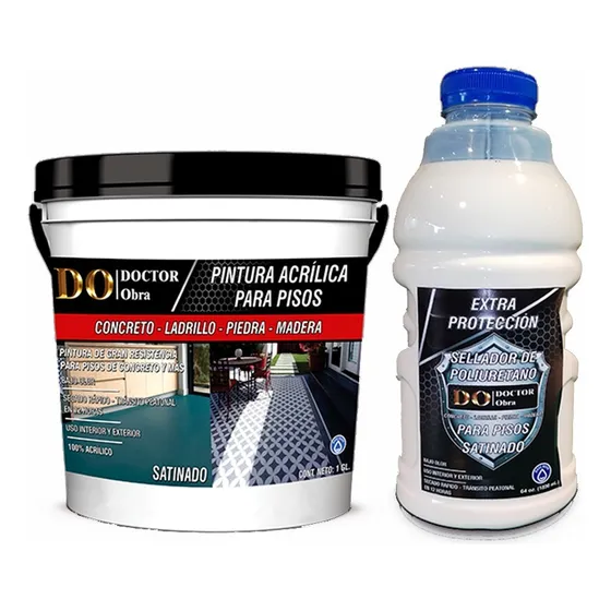 Kit Pintura Acrílica+sellador Para Pisos Por Galón.
