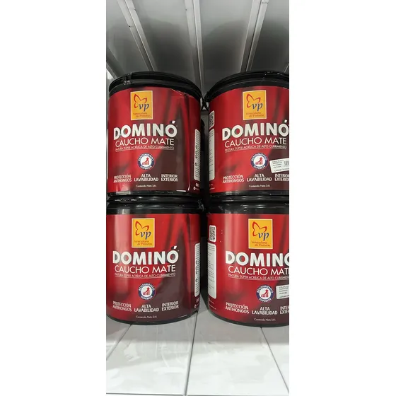 Pintura Vp Domino Caucho Mate Blanco En Galón