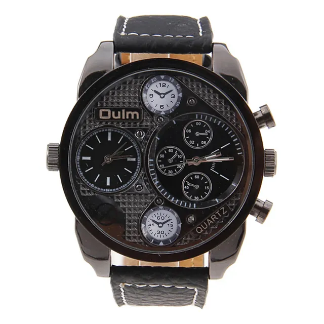 Pulsera De Cuarzo Para Hombre Con Esfera Redonda Grande Y Do