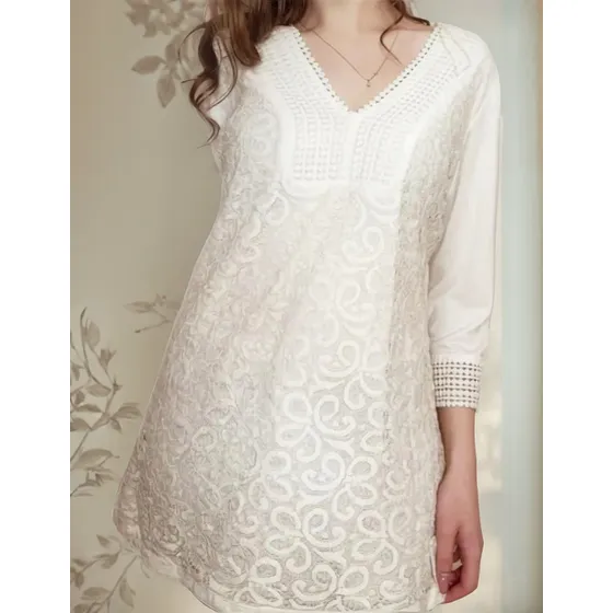 Blusa Camisola  Bordada Dama Blusón