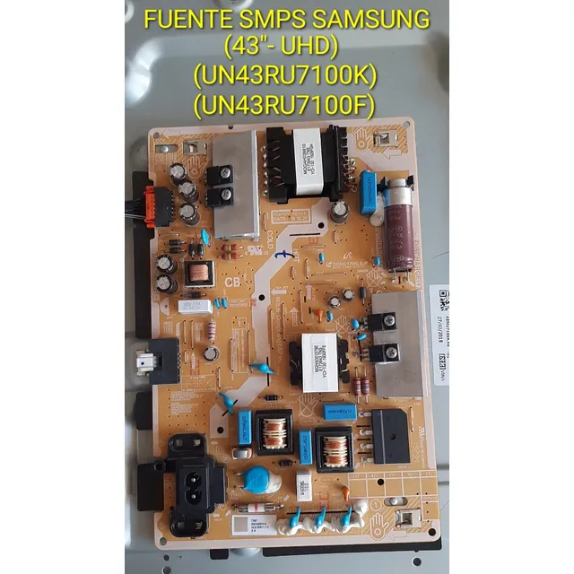 Fuente Smps Samsung (43 /uhd)  Modelo: (un43ru7100k) 