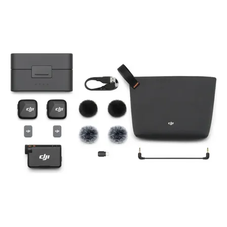 Micrófono Dji Mic Mini (2 Tx + 1 Rx + Charging Case) Color Negro