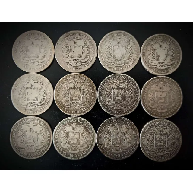 Antigua Coleccion De Fuertes De Plata Venezolanos!!!