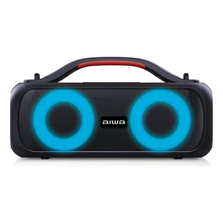 Bocina Aiwa Aws200bt Bluetooth 30 W Radio Fm Luz Rgb 4 Hrs Negro