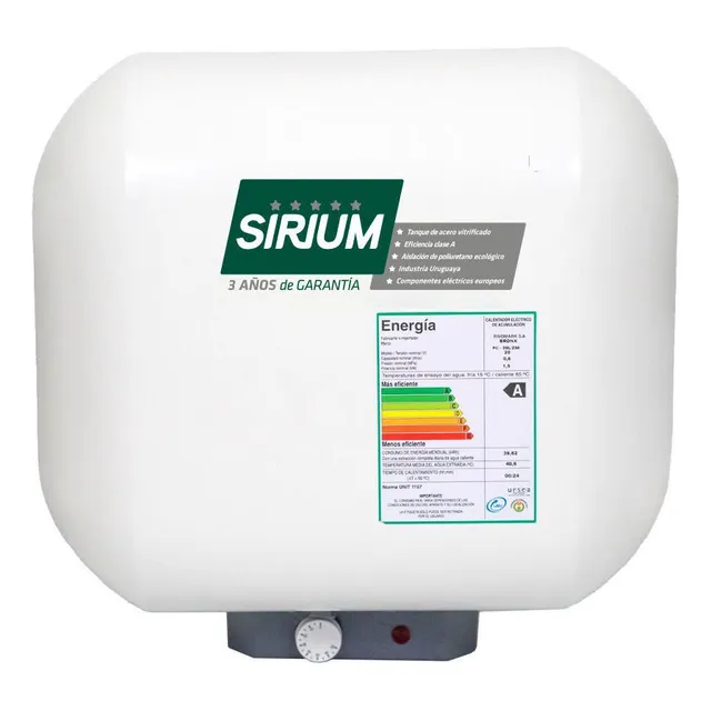 Calefon Sirium 20 Litros Prisma Acero