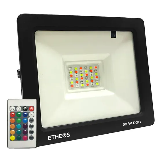 Reflector 30w Rgb Todos Los Color Ctrl. Remoto Apto Exterior