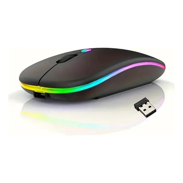 Mouse Gamer Trackball Rgb Recargable Bluetooth Wifi