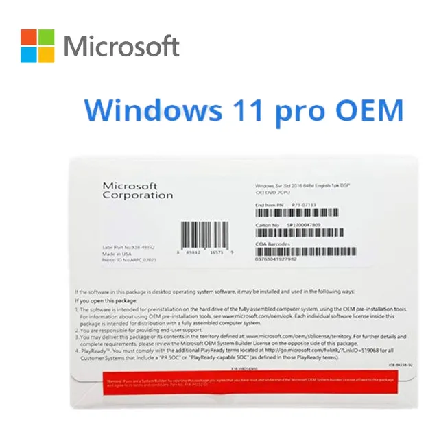 Microsoft Windows 11 Pro Físico Licencia Oem
