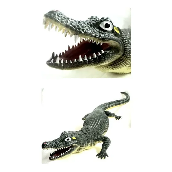 Cocodrilo Animales De Goma Juguete Grande 60 Cm